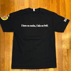 Alstyle Black Graphic Tee with Text Design